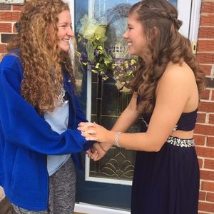 Navy Blue Strapless Prom Dress